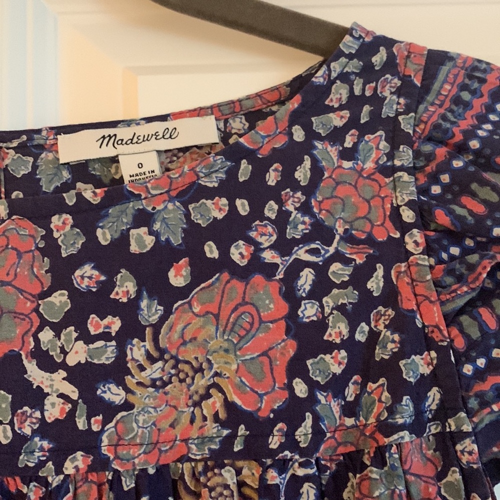 Madewell Blue Floral Blouse - Picture 2 of 4
